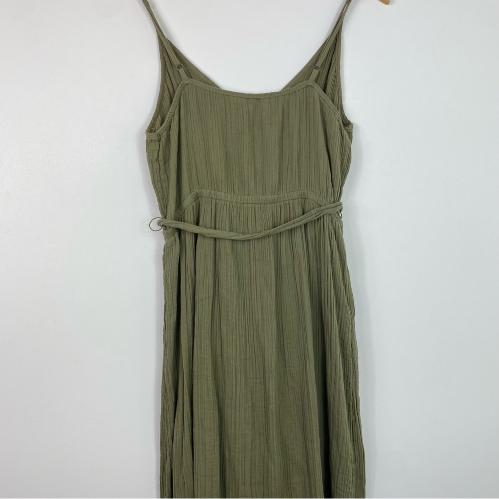 Aerie dress green wrap dress with waist tie adjustable - Picture 11 of 14
